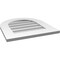 Ekena Millwork Round Top Surface Mount PVC Gable Vent: Non-Functional, w/ 3-1/2"W x 1"P Standard Frame, 20"W x 22"H GVPRT20X2201SN - alternate 3
